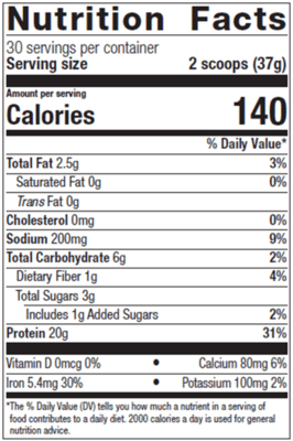 Perfect Protein® Pea & Rice, Vanilla (California Only) (1110 Grams)