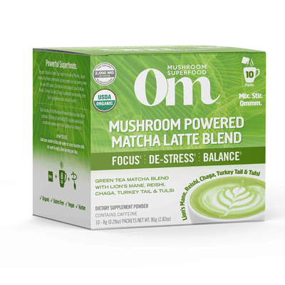 Mushroom Powered Matcha Latte (10 Packets)
