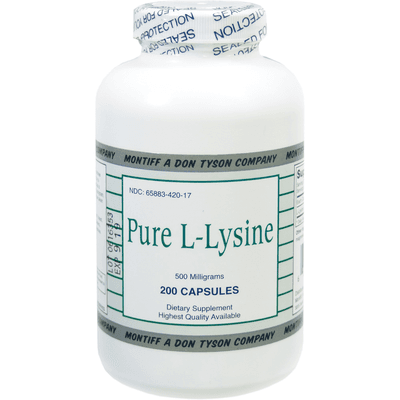 Pure L-Lysine 500mg (200 capsules)