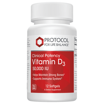 Vitamin D3 50,000 IU (12 Softgels)