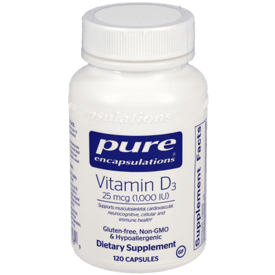 Vitamin D3 25mcg (1,000IU) (120 capsules)