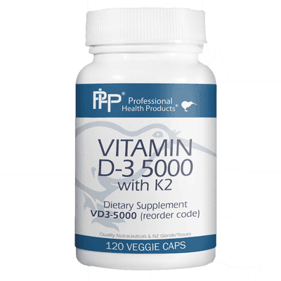 Vitamin D3 5000 with K2 (120 capsules)