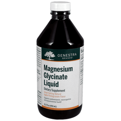 Magnesium Glycinate Liquid, Apple-Pomegranate Flavor (450 Milliliters)