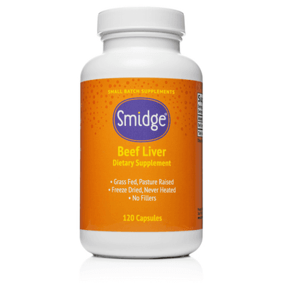 Smidge® Beef Liver Capsules - Protein & Vitamin A - Grass-fed - 120 capsules (120 capsules)