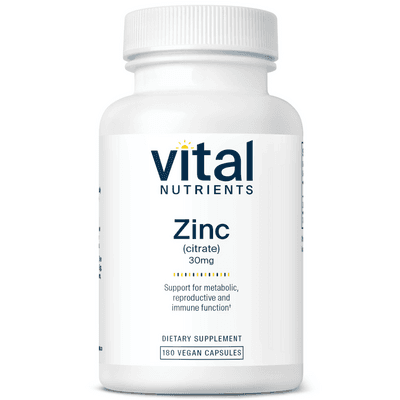 Zinc (Citrate) 30mg 90c (180 capsules)