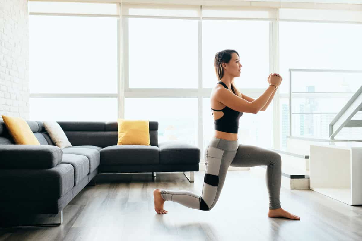Woman doing a lunge
