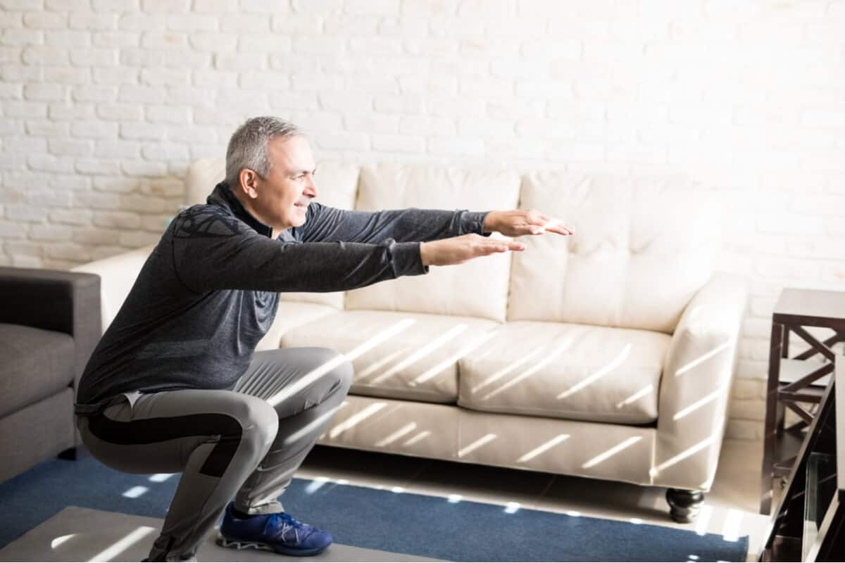Man doing a squat