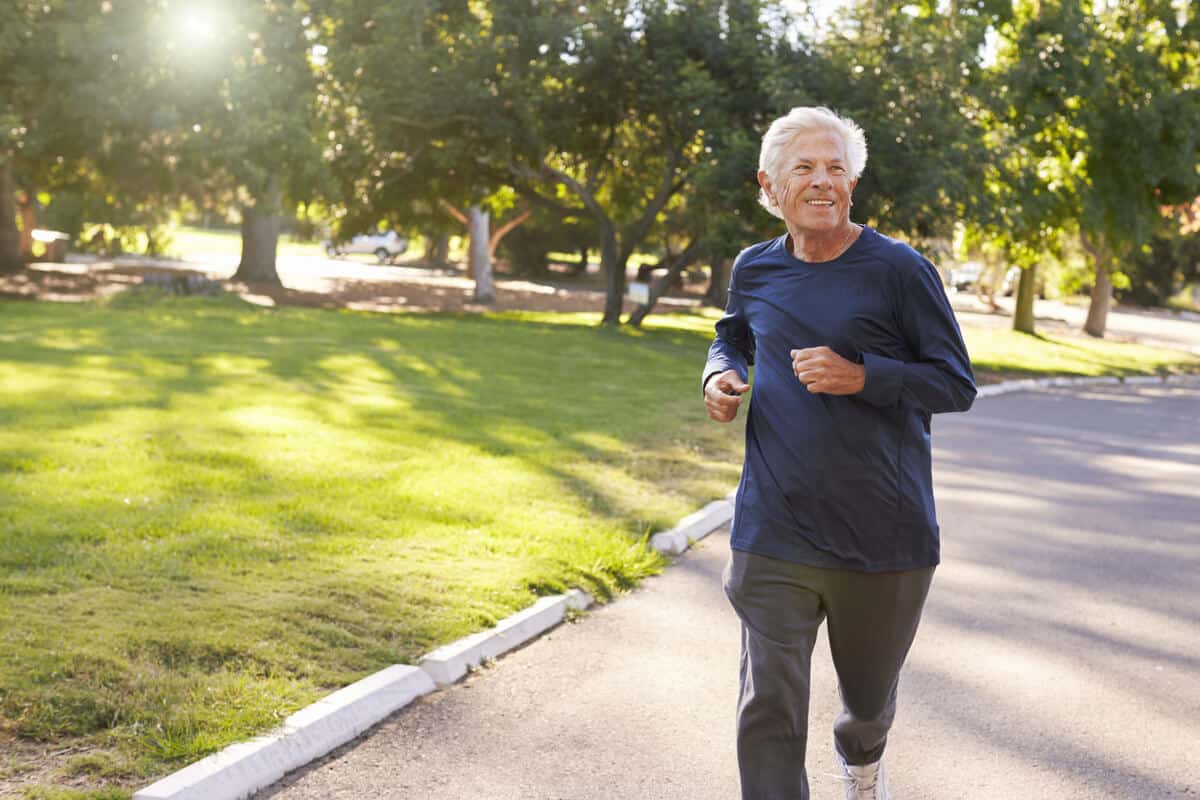 man running outdoors