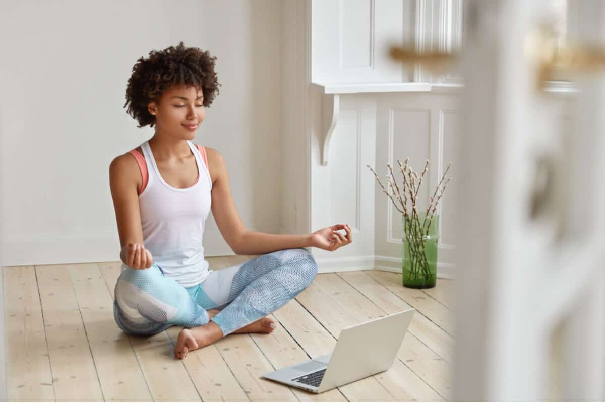 Woman meditating