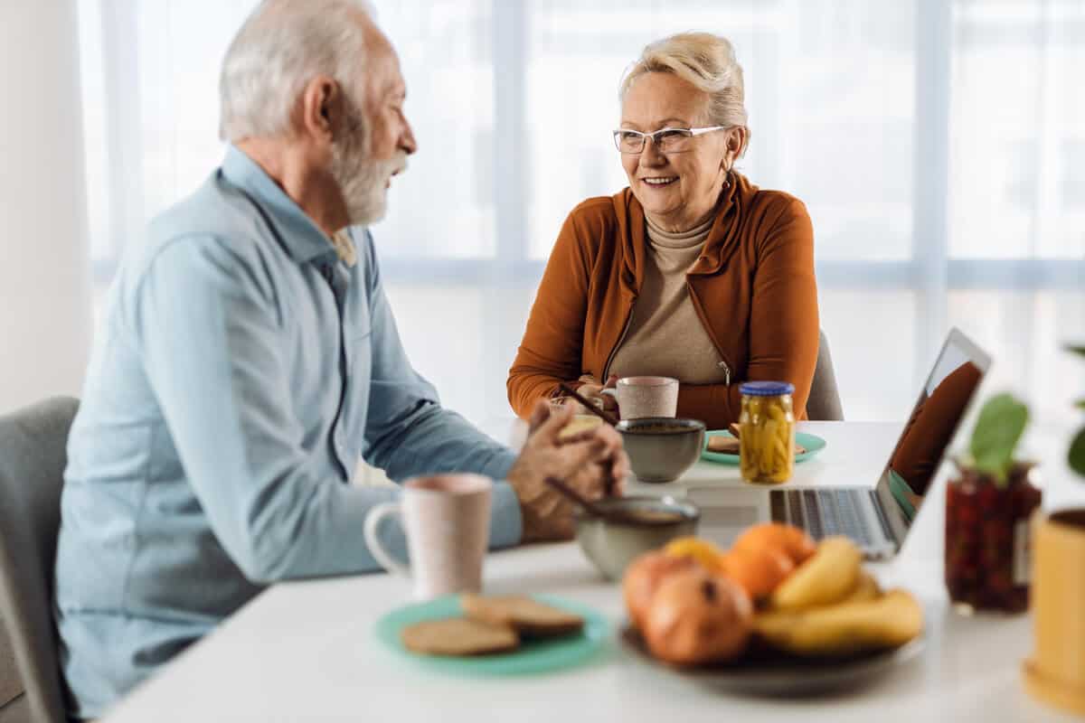 Phenylalanine elderly couple eating