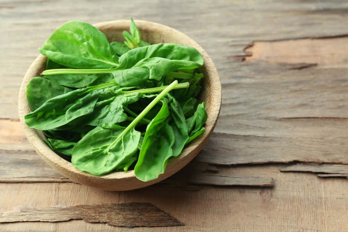 Spinach, which is high in folate