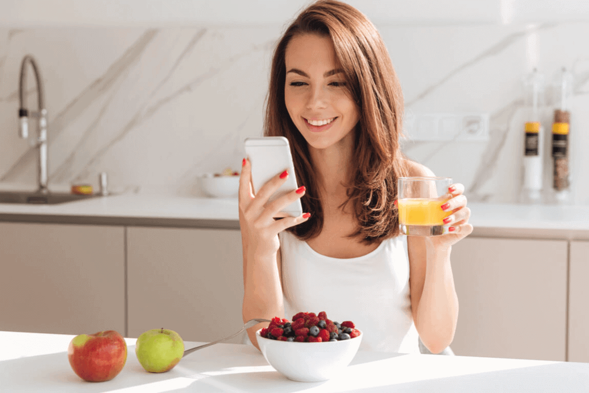 Woman using a smart phone 