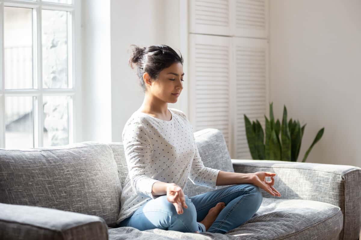 Woman meditating