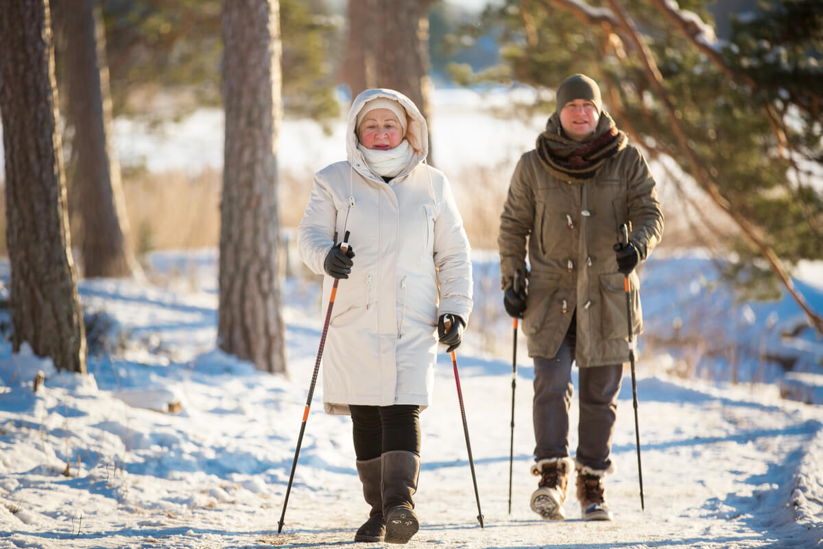 nordic diet people walking outside