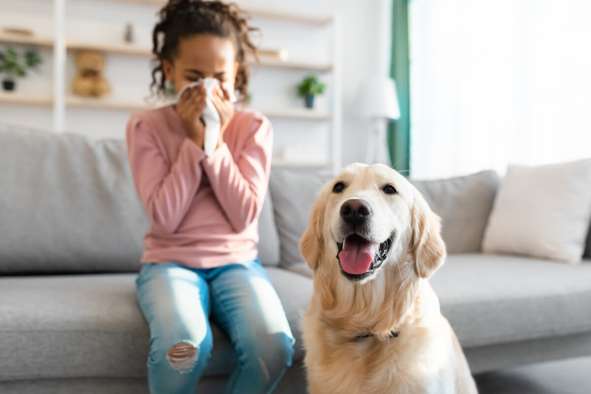 little girl with allergies 