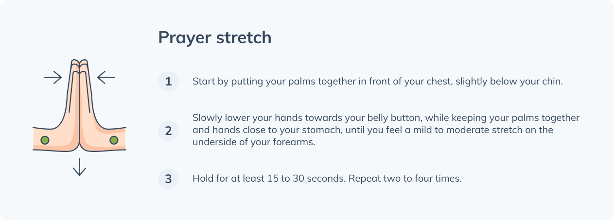 carpal tunnel syndrome exercises prayer stretch