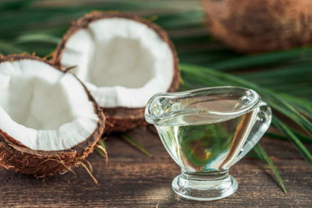 Coconut oil, rich in MCTs