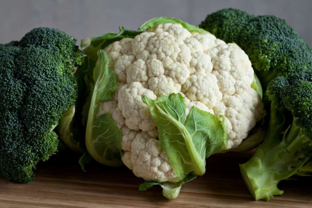 cauliflower and broccoli