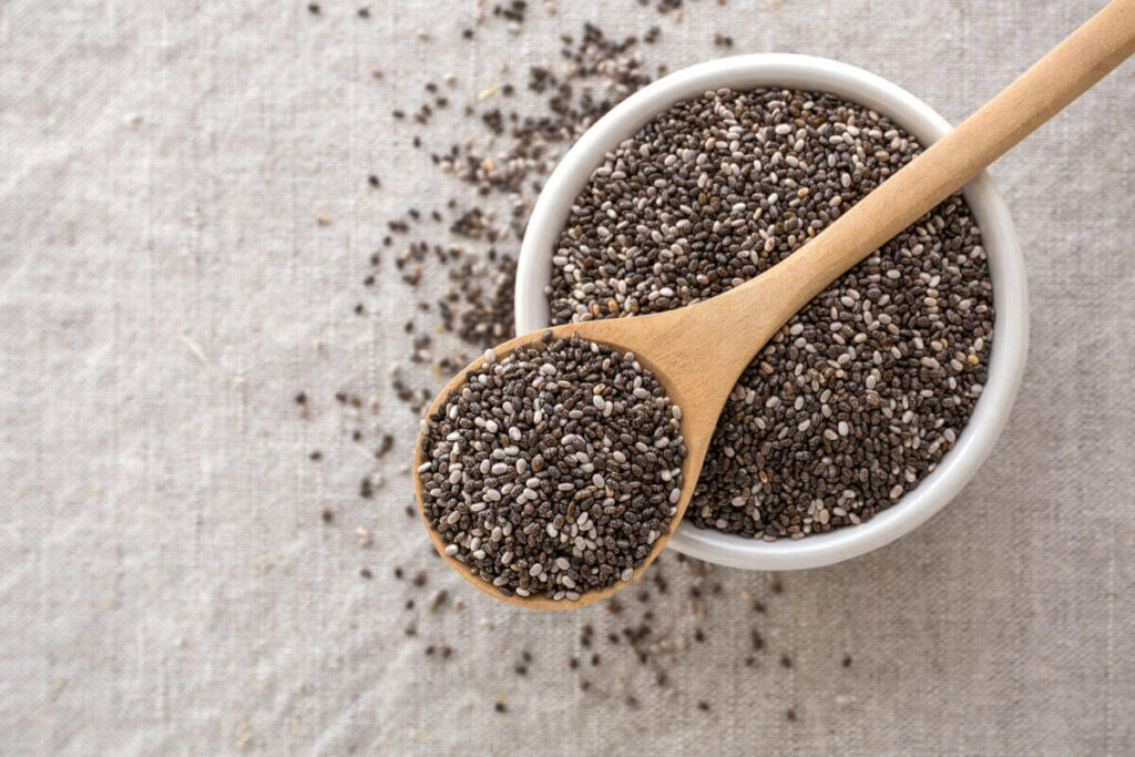 bowl of chia seeds